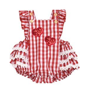 Valentine's Dress Queen of Hearts Outfit Romper Clothes Alice in wonderland